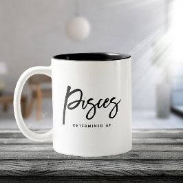 Pisces Fun Moderne Horoskop Astrologie Zodiac Two- Zweifarbige Tasse