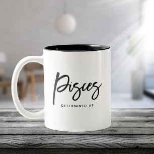 Pisces Fun Moderne Horoskop Astrologie Zodiac Zwei Zweifarbige Tasse
