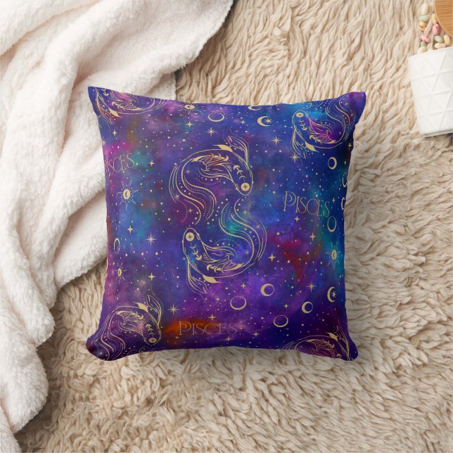 Pisces Galaxy Throw Kissen (Decke)