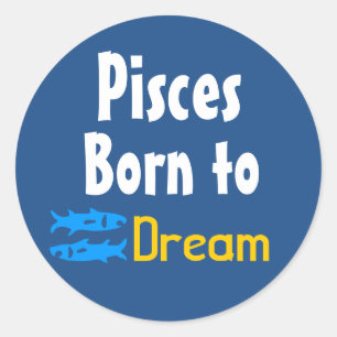 Pisces Geboren zu Rebellen Runder Aufkleber
