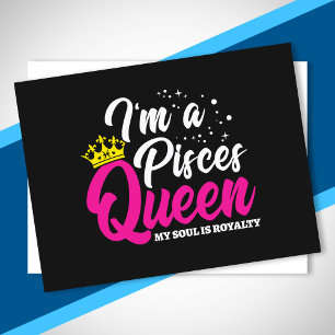 Pisces Geburtstag Königin Astrologie Februar März Postkarte
