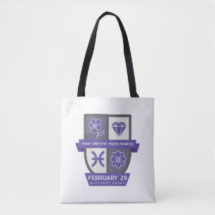 Pisces Geburtstags-Wappen™ für 19.-29. Februar Tasche