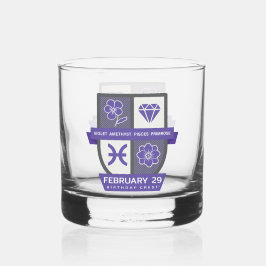 Pisces Geburtstagswappen™ für 19.-29. Februar Whiskyglas