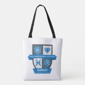 Pisces Geburtstagswappen™ für 1.-20. März Tasche (Rückseite)