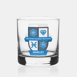 Pisces Geburtstagswappen™ für 1.-20. März Whiskyglas