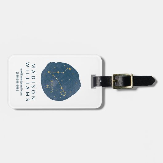 Pisces Gepäckanhänger (Vorderseite horizontal)