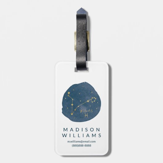 Pisces Gepäckanhänger (Rückseite vertikal)