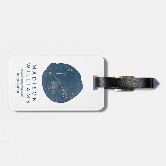 Pisces Gepäckanhänger (Rückseite horizontal)