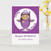 Pisces Girl - Happy Birthday Karte (Gelbe Blume)