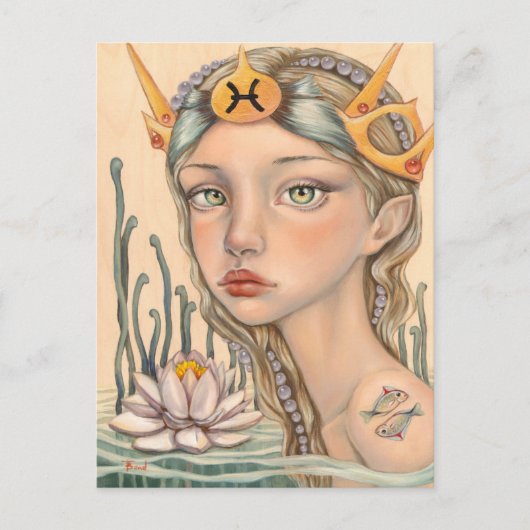 Pisces Girl Postkarte (Vorderseite)