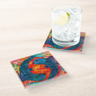 Pisces Glass Drinks Küste Glasuntersetzer