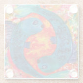 Pisces Glass Drinks Küste Glasuntersetzer (Rückseite)