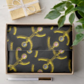 PISCES GOLD ZODIAC BIRTHDAY JEWEL UND PEARLS Black Seidenpapier (Geschenk)