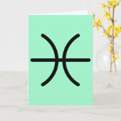Pisces Greeting Card Karte (Gelbe Blume)