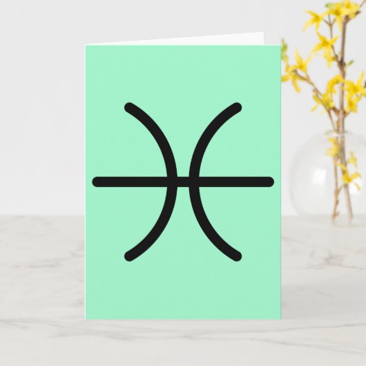 Pisces Greeting Card Karte (Gelbe Blume)