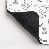 Pisces Harmony: Bunny Mermaids Muster Art Mousepad (Ecke)