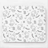 Pisces Harmony: Bunny Mermaids Muster Art Mousepad (Vorne)