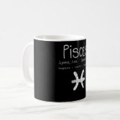 Pisces Horoscope Astrologie Star Sign Geburtstagsg Kaffeetasse (Vorderseite Links)