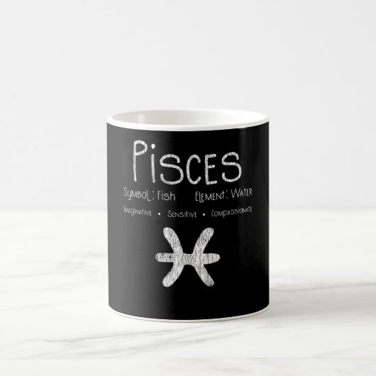 Pisces Horoscope Astrologie Star Sign Geburtstagsg Kaffeetasse (Mittel)