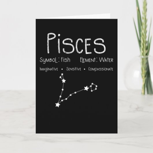 Pisces Horoscope Astrologie Star Sign Geburtstagsg Karte (Vorderseite)