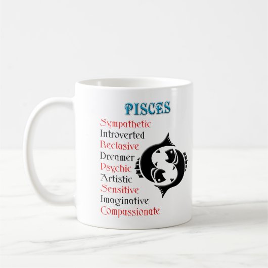 Pisces Horoscope Kaffeetasse (Links)