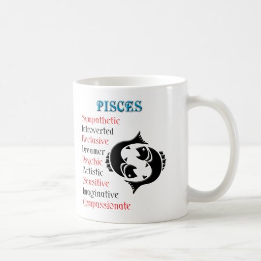 Pisces Horoscope Kaffeetasse (Rechts)