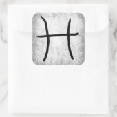 Pisces Horoscope Zodiac Astrologisches Zeichen Quadratischer Aufkleber (Tasche)