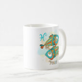 Pisces Horoscope Zodiac Feb 19 - März 20 Geburtsta Kaffeetasse (VorderseiteRechts)