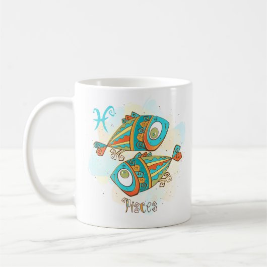 Pisces Horoscope Zodiac Feb 19 - März 20 Geburtsta Kaffeetasse (Links)