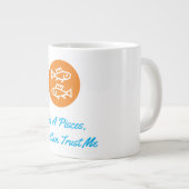 Pisces Horoscope Zodiac Sign Modern Minimalistisch Jumbo-Tasse (Vorderseite Rechts)