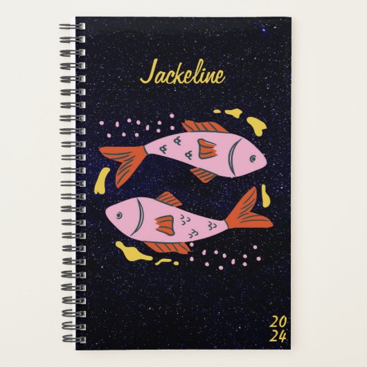 Pisces Horoskop Astrologie Space Star Personal Planer (Vorderseite)