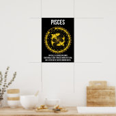 Pisces - Horoskop, Funny Zodiac-Zeichen-Spaß Poster (Küche)