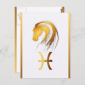 Pisces Horse Birthday Astrlogy Vertikale Postkarte (Vorne/Hinten)