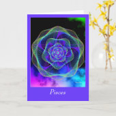Pisces Karte (Gelbe Blume)