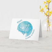 Pisces Karte (Gelbe Blume)
