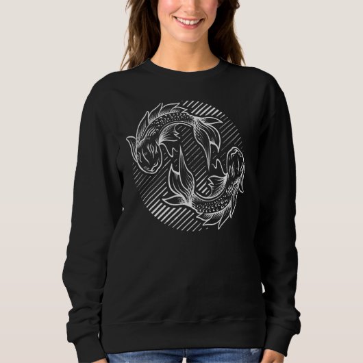 Pisces Libra Zodiac Astrologie Zeichen 17 Sweatshirt (Vorderseite)
