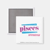 Pisces Lila Magnet (Vorderseite/Rückseite)
