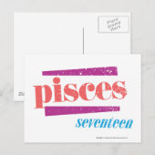 Pisces LtPink Postkarte (Vorne/Hinten)