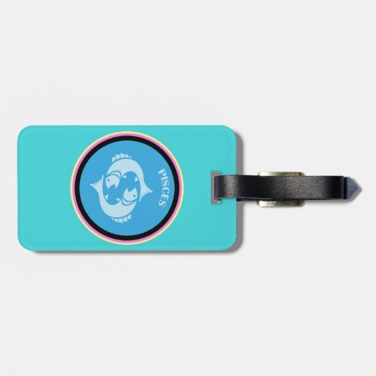 Pisces Luggage Tag Gepäckanhänger (Rückseite horizontal)
