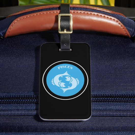 Pisces Luggage Tag Gepäckanhänger (Vorderseite Insitu 2)