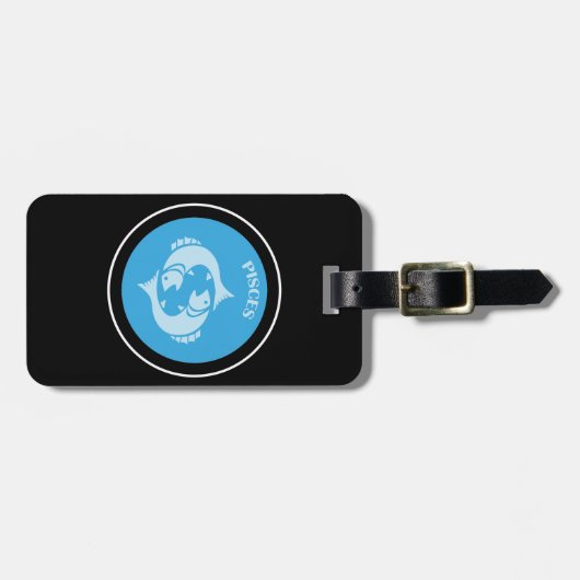 Pisces Luggage Tag Gepäckanhänger (Vorderseite horizontal)
