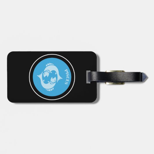 Pisces Luggage Tag Gepäckanhänger (Rückseite horizontal)