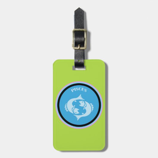 Pisces Luggage Tag Gepäckanhänger (Vorderseite vertikal)