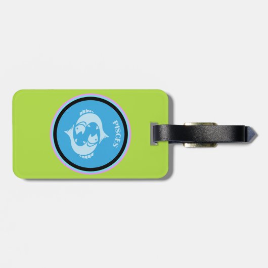 Pisces Luggage Tag Gepäckanhänger (Rückseite horizontal)