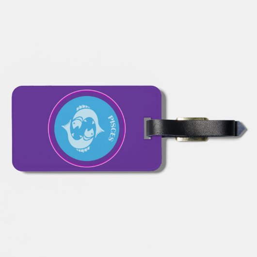 Pisces Luggage Tag Gepäckanhänger (Rückseite horizontal)