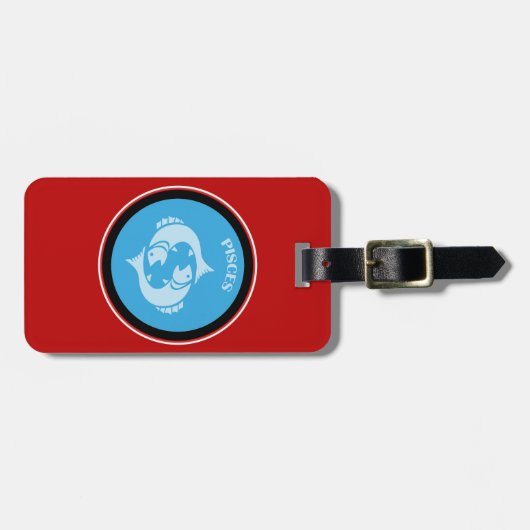 Pisces Luggage Tag Gepäckanhänger (Vorderseite horizontal)