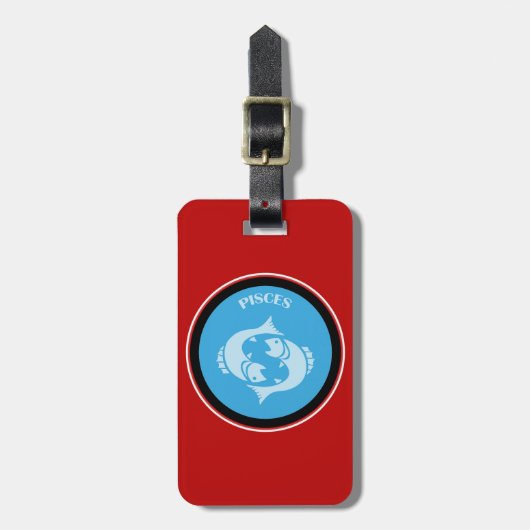 Pisces Luggage Tag Gepäckanhänger (Vorderseite vertikal)