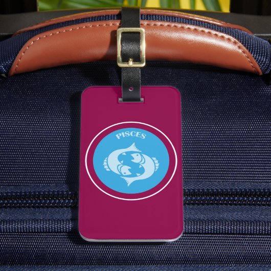 Pisces Luggage Tag Gepäckanhänger (Vorderseite Insitu 2)
