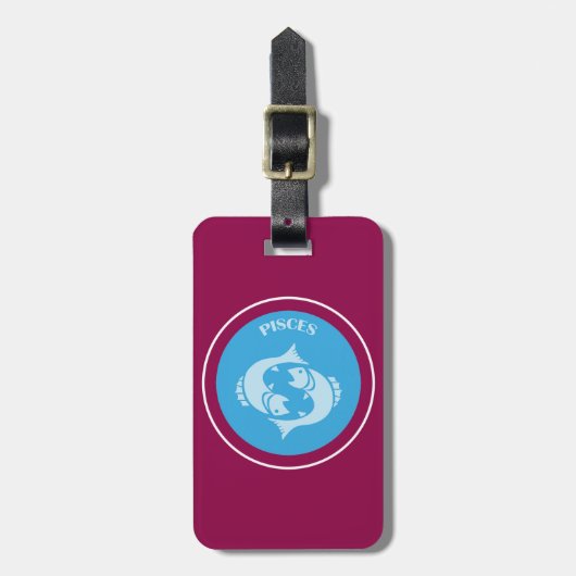 Pisces Luggage Tag Gepäckanhänger (Vorderseite vertikal)