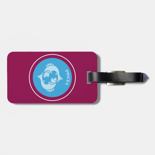Pisces Luggage Tag Gepäckanhänger (Rückseite horizontal)